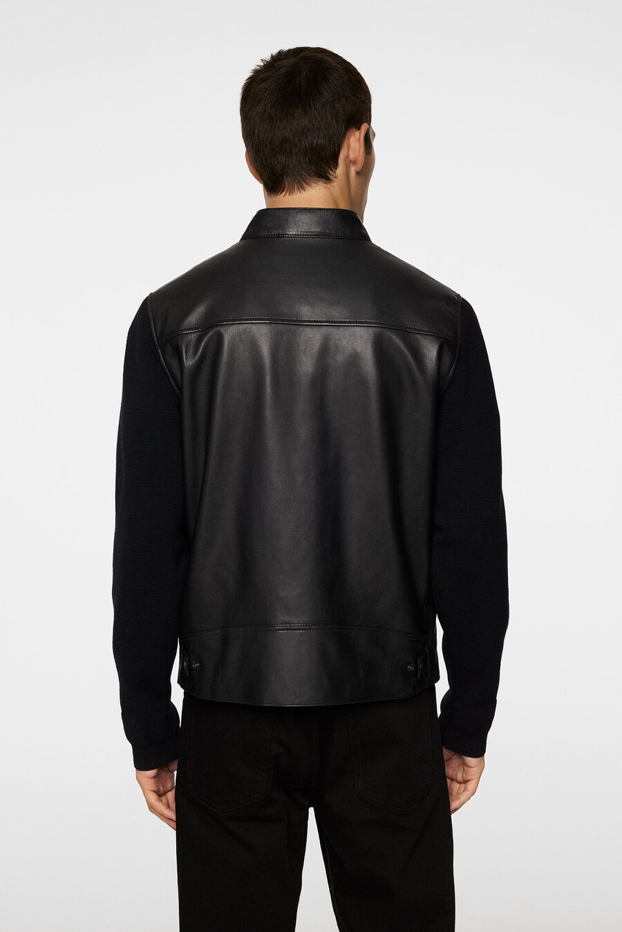 chaqueta híbrida de cuero wade