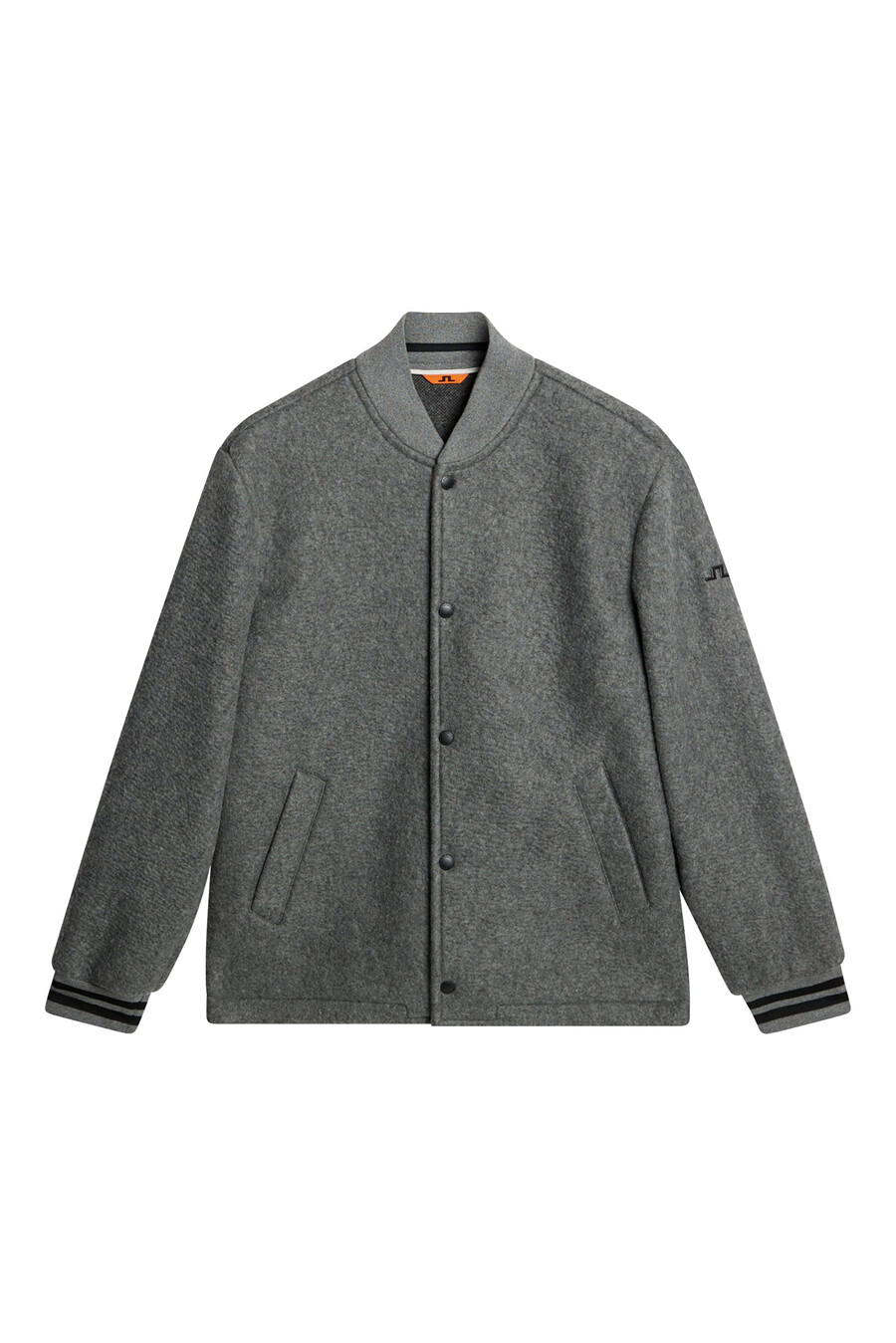 chaqueta de lana de béisbol blane