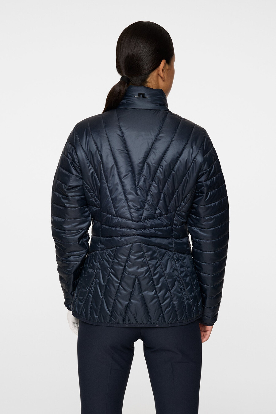 chaqueta acolchada de mármol