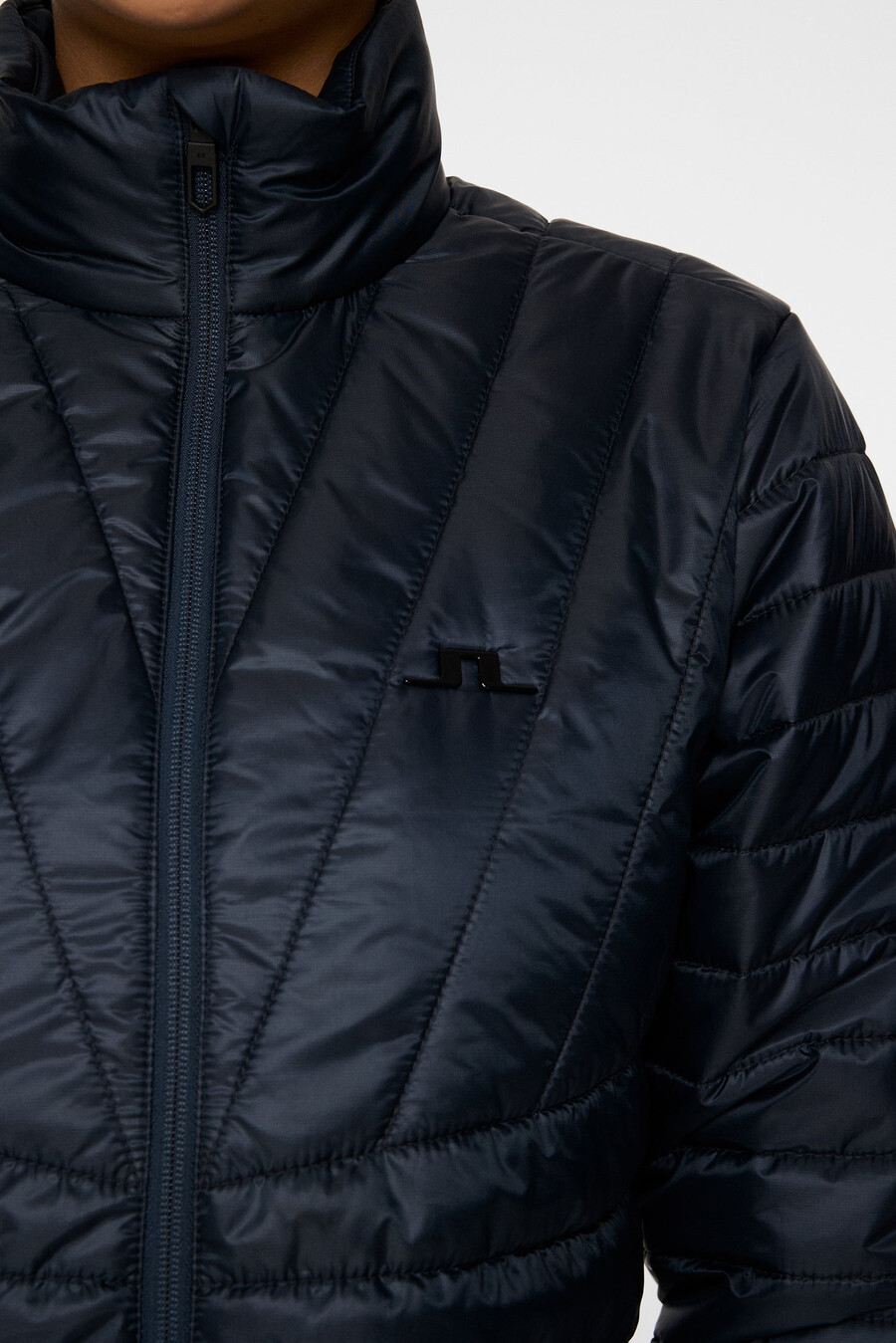 chaqueta acolchada de mármol