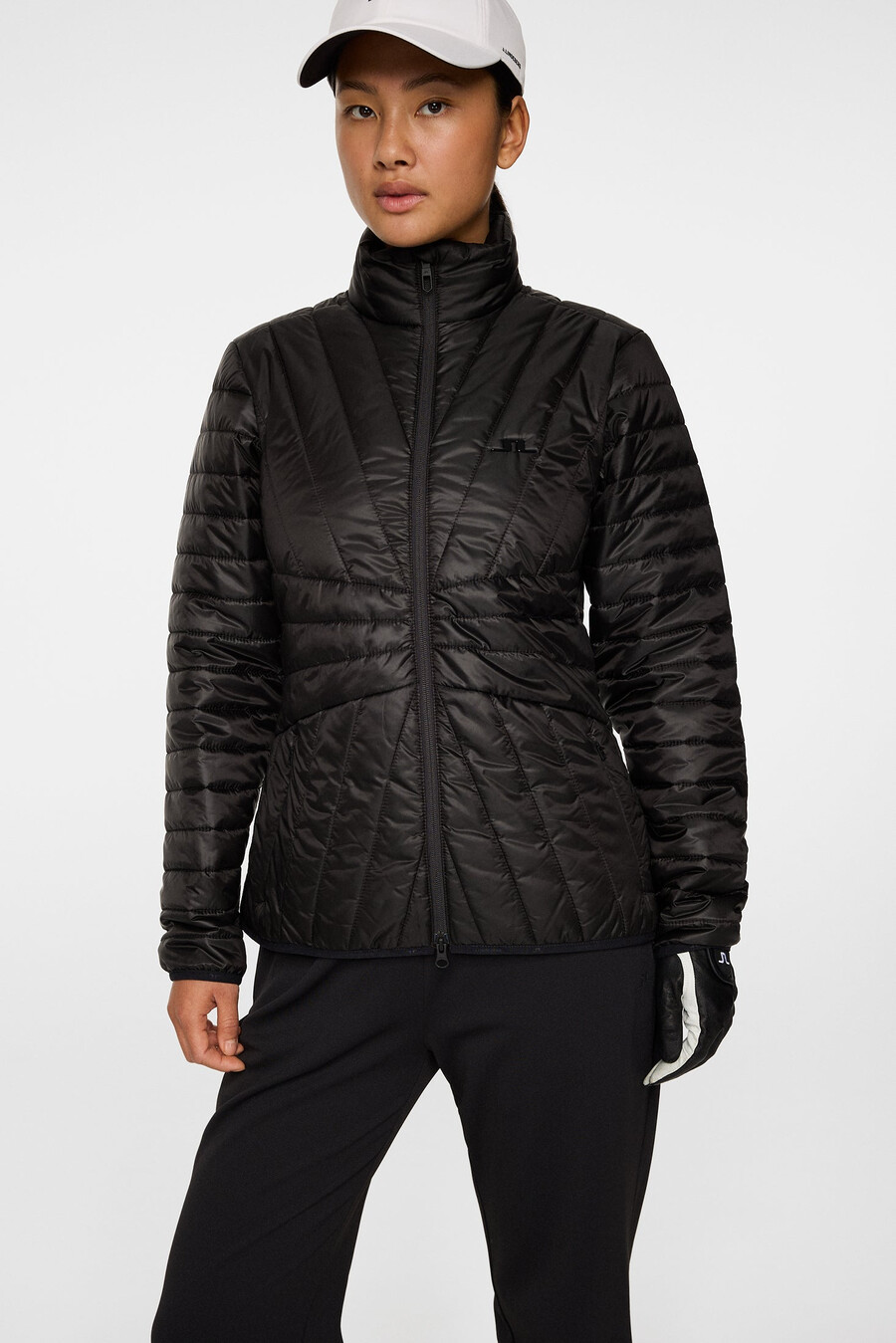 chaqueta acolchada de mármol