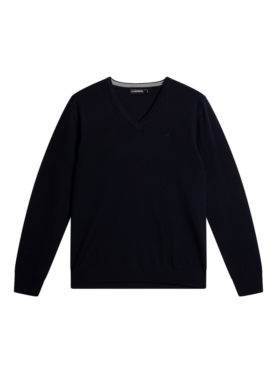 suéter de cuello en v de merino lymann