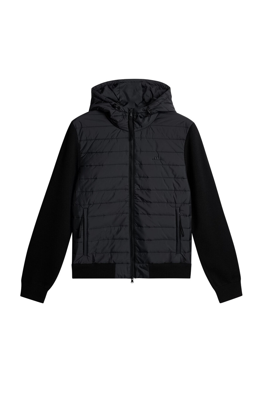 chaqueta híbrida de punto con capucha thorn