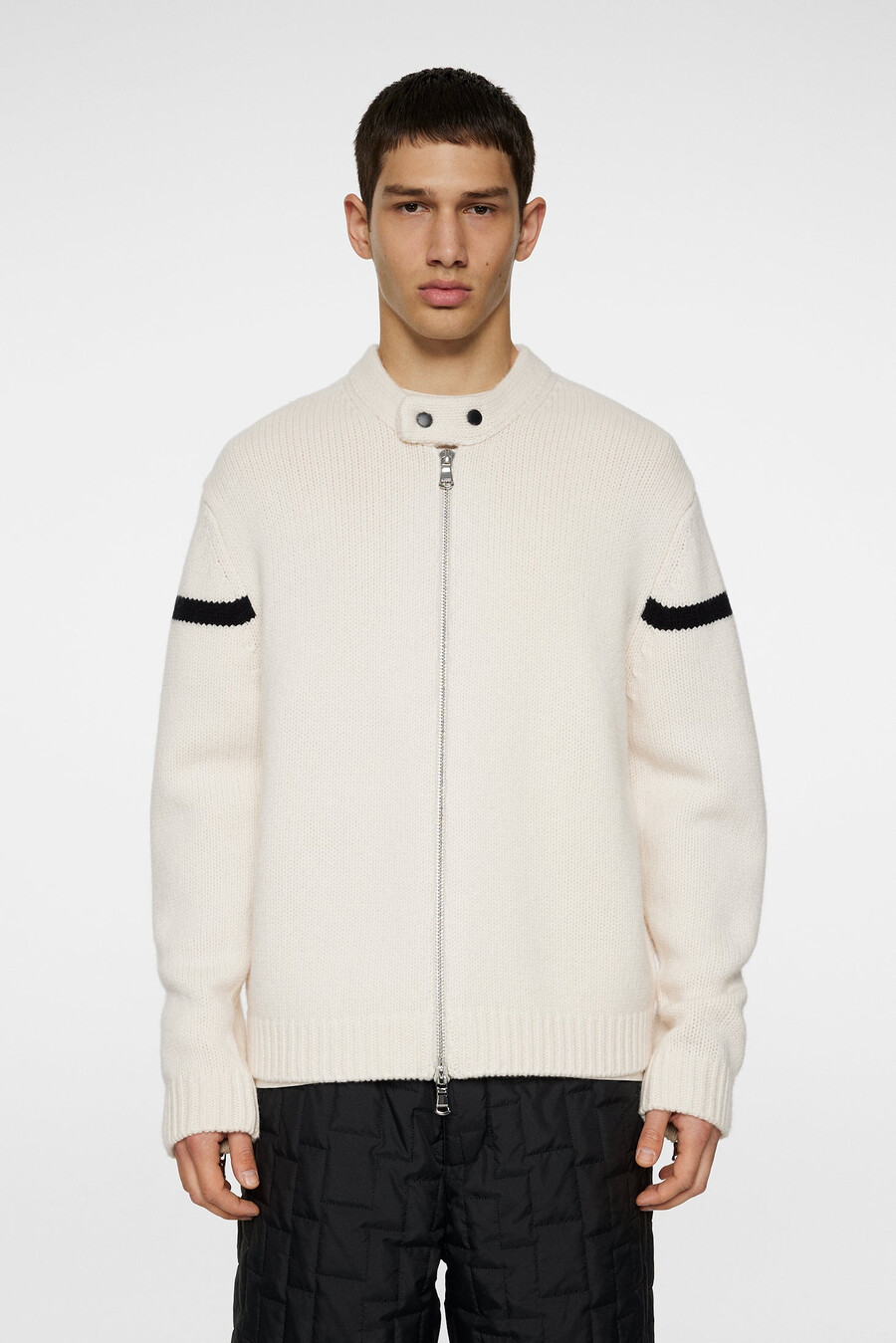 chaqueta de punto con cremallera kessler biker