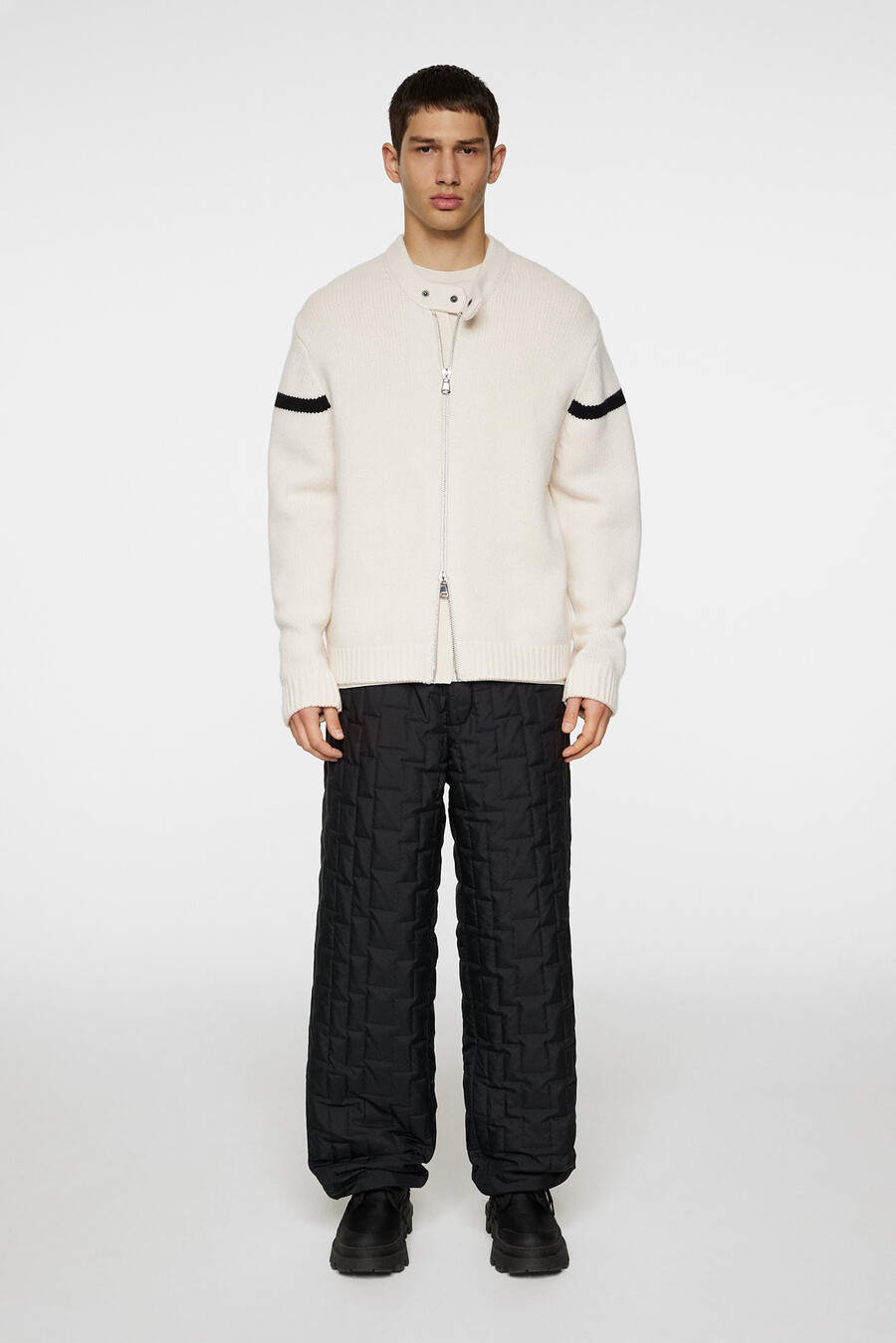 chaqueta de punto con cremallera kessler biker