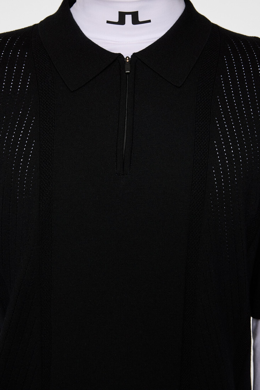 polo de punto con cremallera y estructura remy