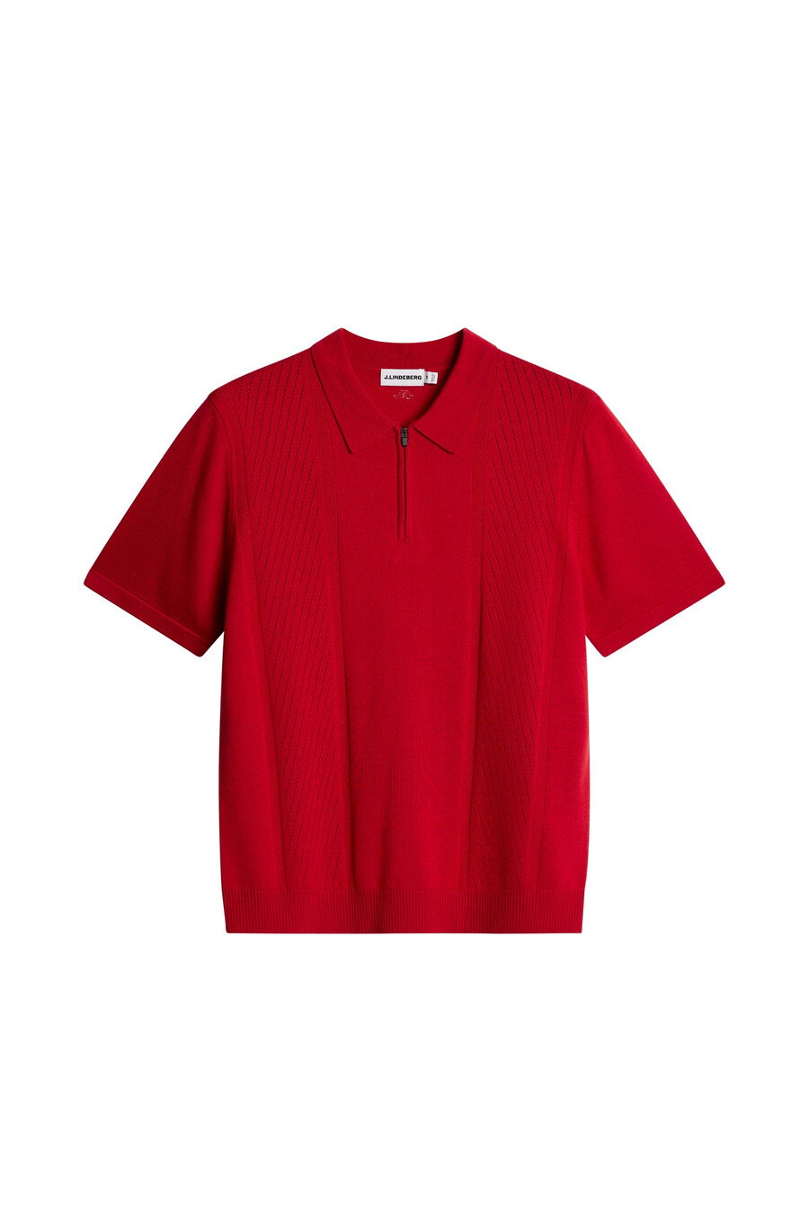 polo de punto con cremallera y estructura remy
