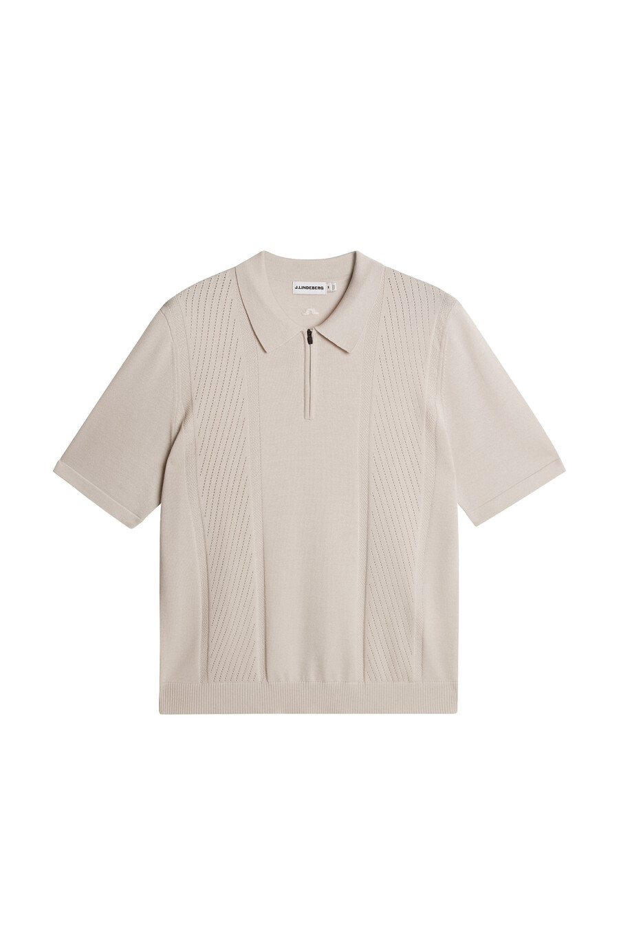 polo de punto con cremallera y estructura remy