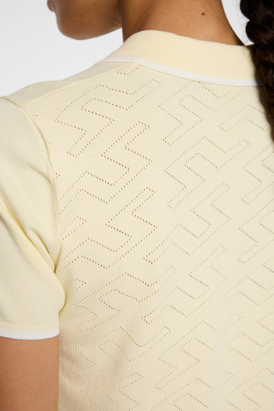 polo de punto malva