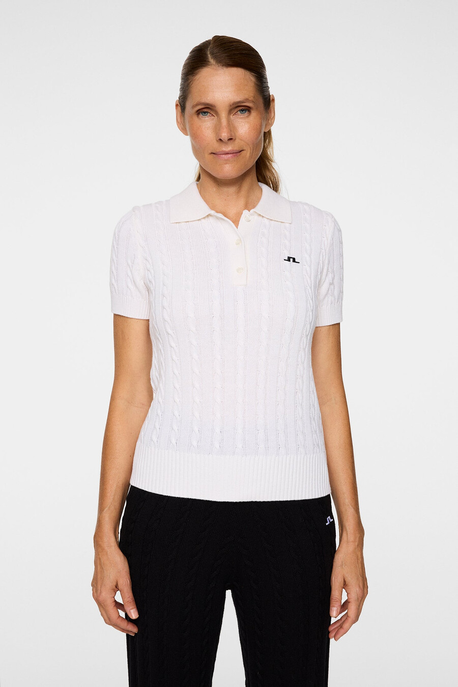 camisa de lana de punto trenzado kinsley