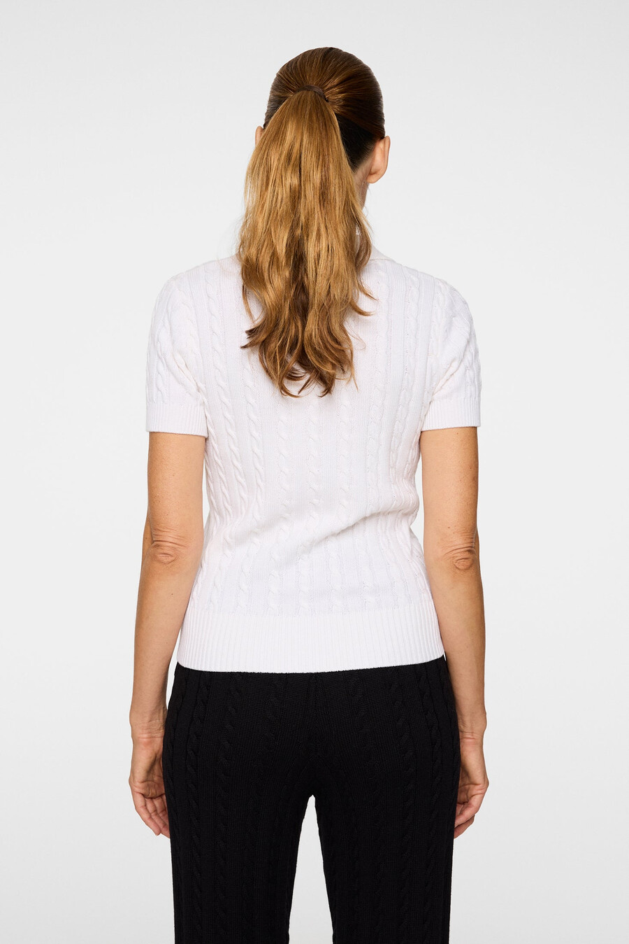 camisa de lana de punto trenzado kinsley