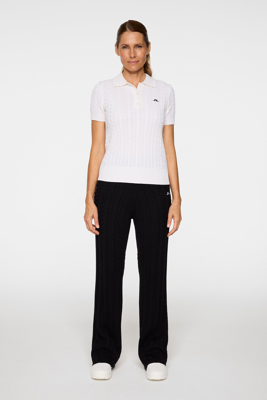 camisa de lana de punto trenzado kinsley