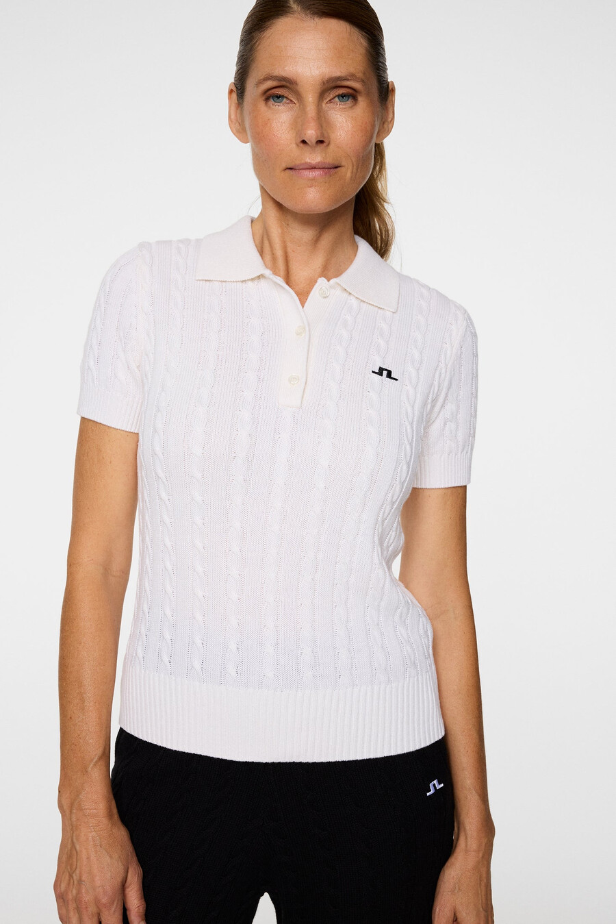 camisa de lana de punto trenzado kinsley