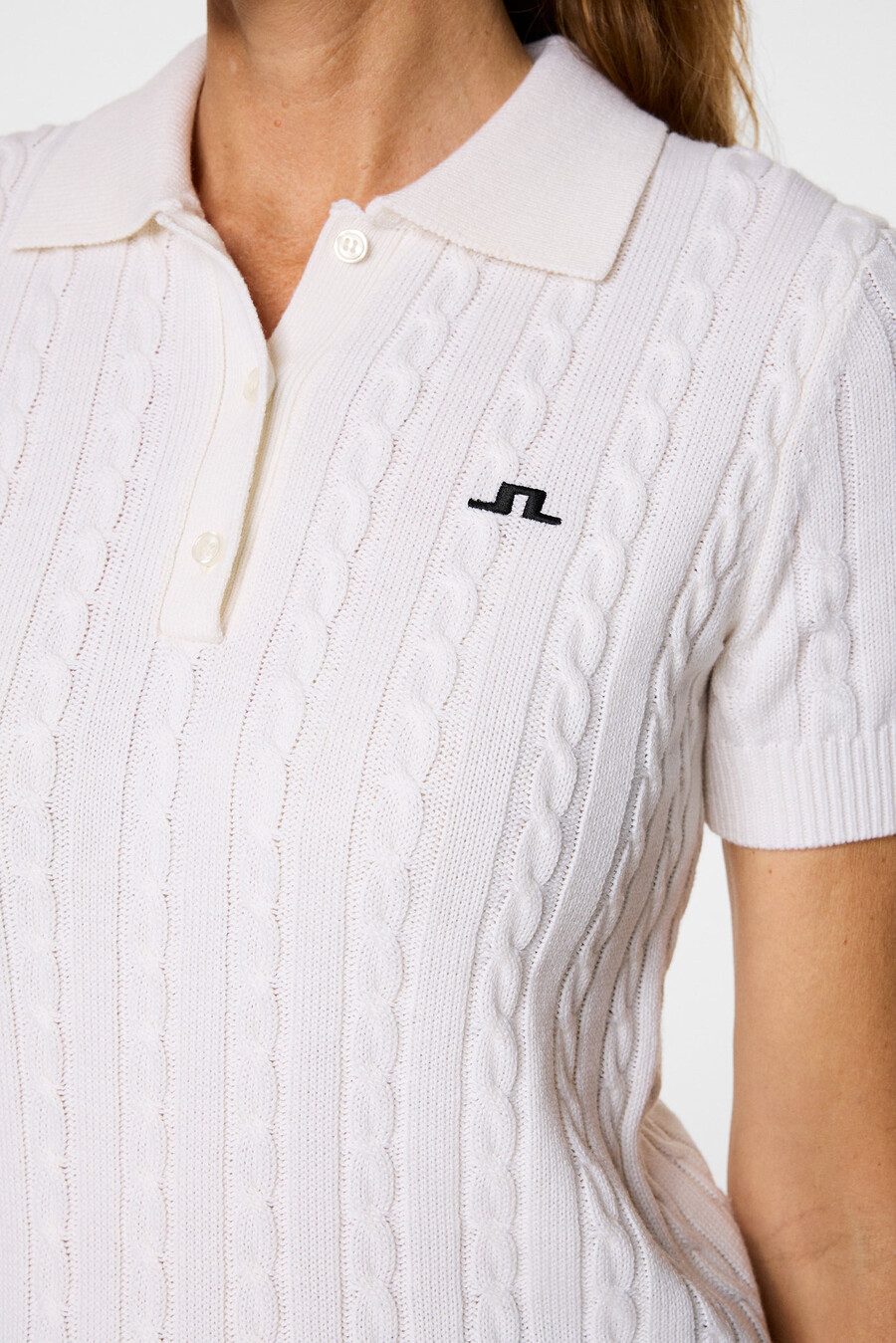 camisa de lana de punto trenzado kinsley