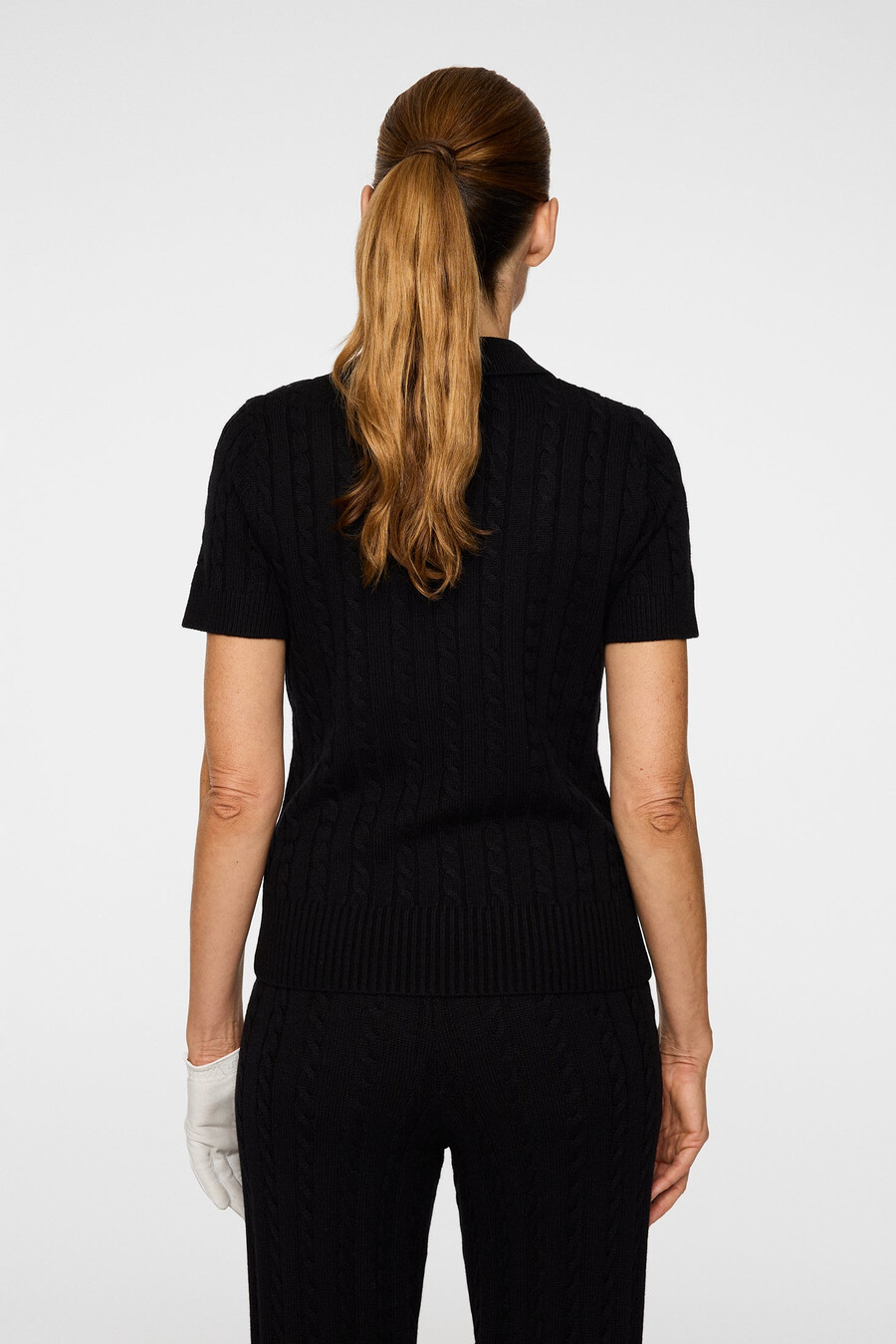 camisa de lana de punto trenzado kinsley