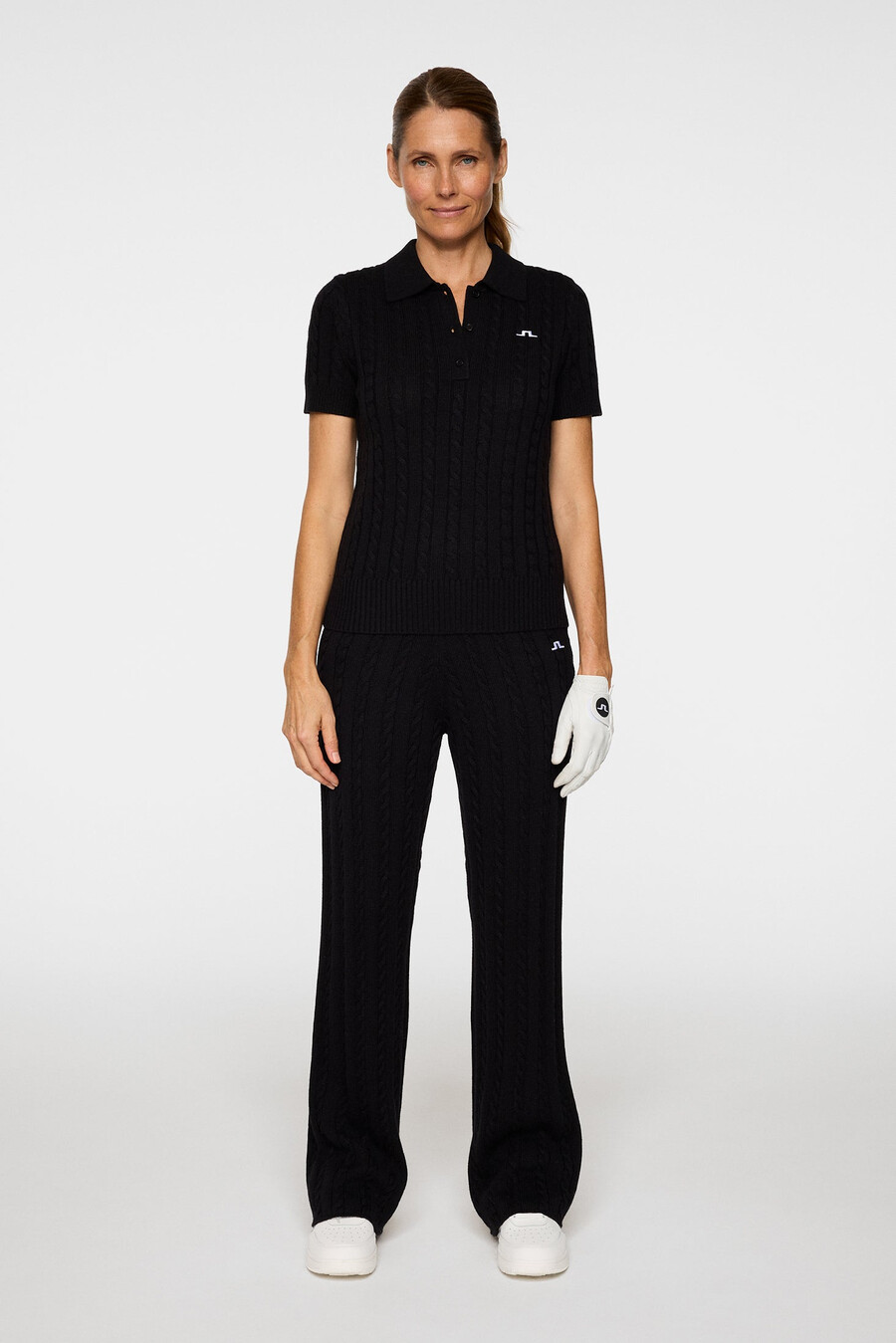 camisa de lana de punto trenzado kinsley