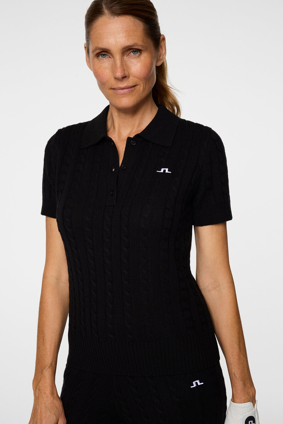 camisa de lana de punto trenzado kinsley