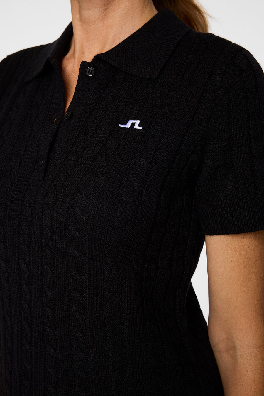 camisa de lana de punto trenzado kinsley