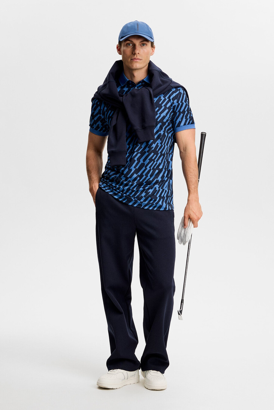 polo con estampado técnico tour
