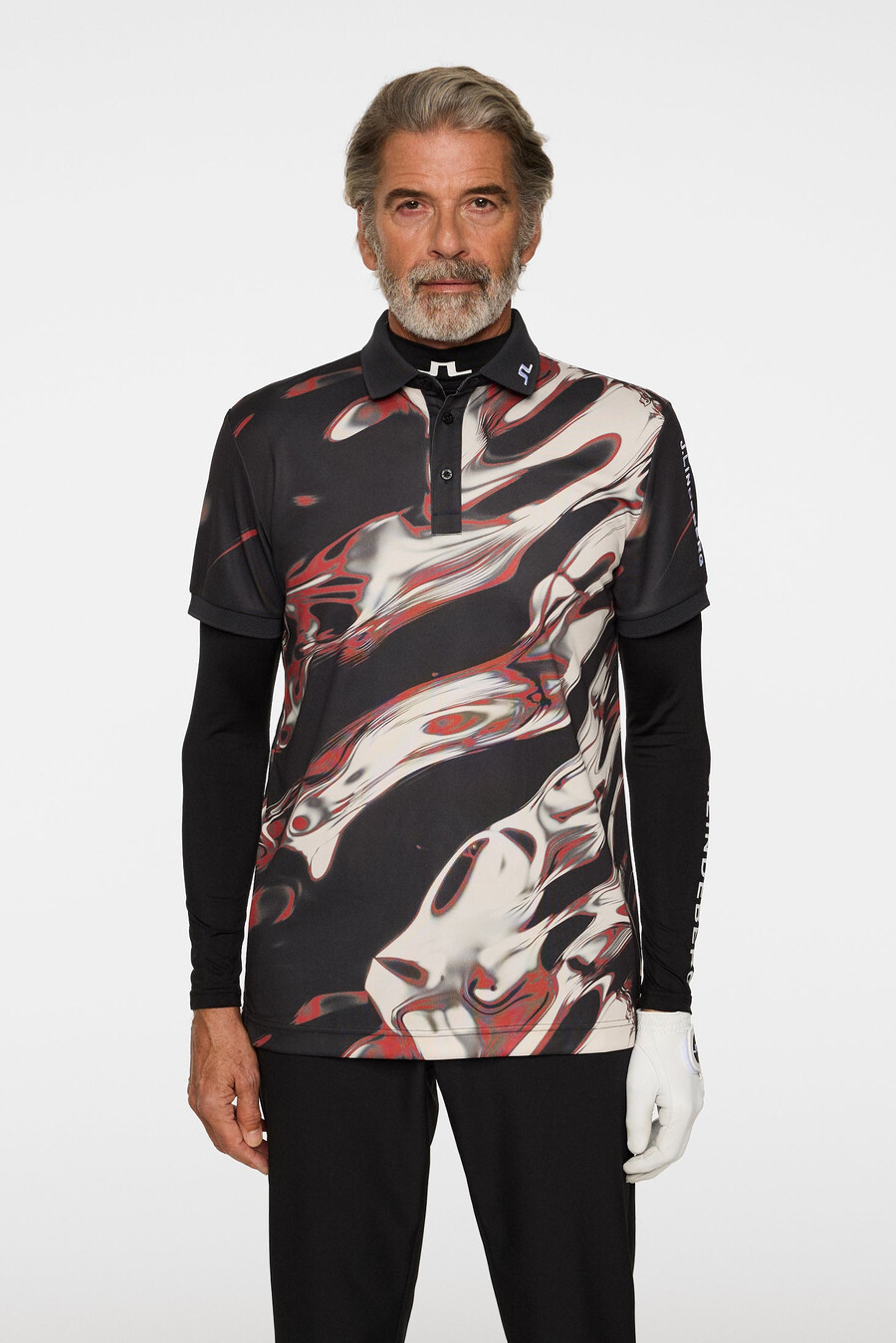 polo con estampado técnico tour