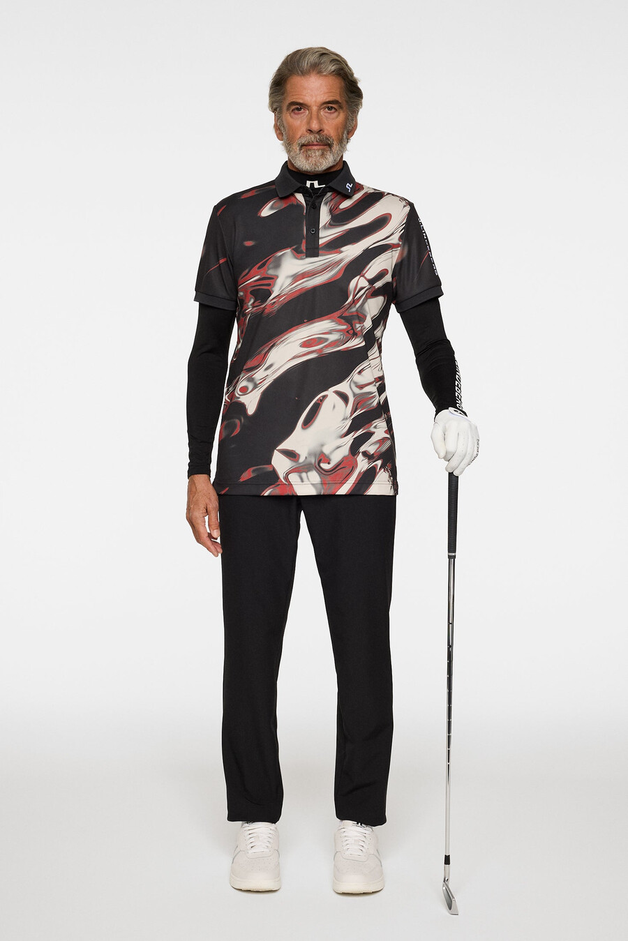 polo con estampado técnico tour
