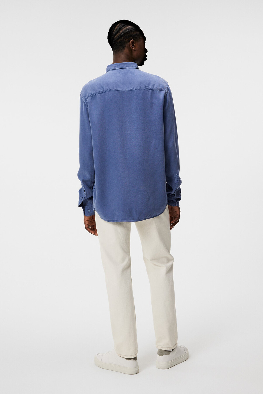 camisa de tencel con estructura de manga larga regular