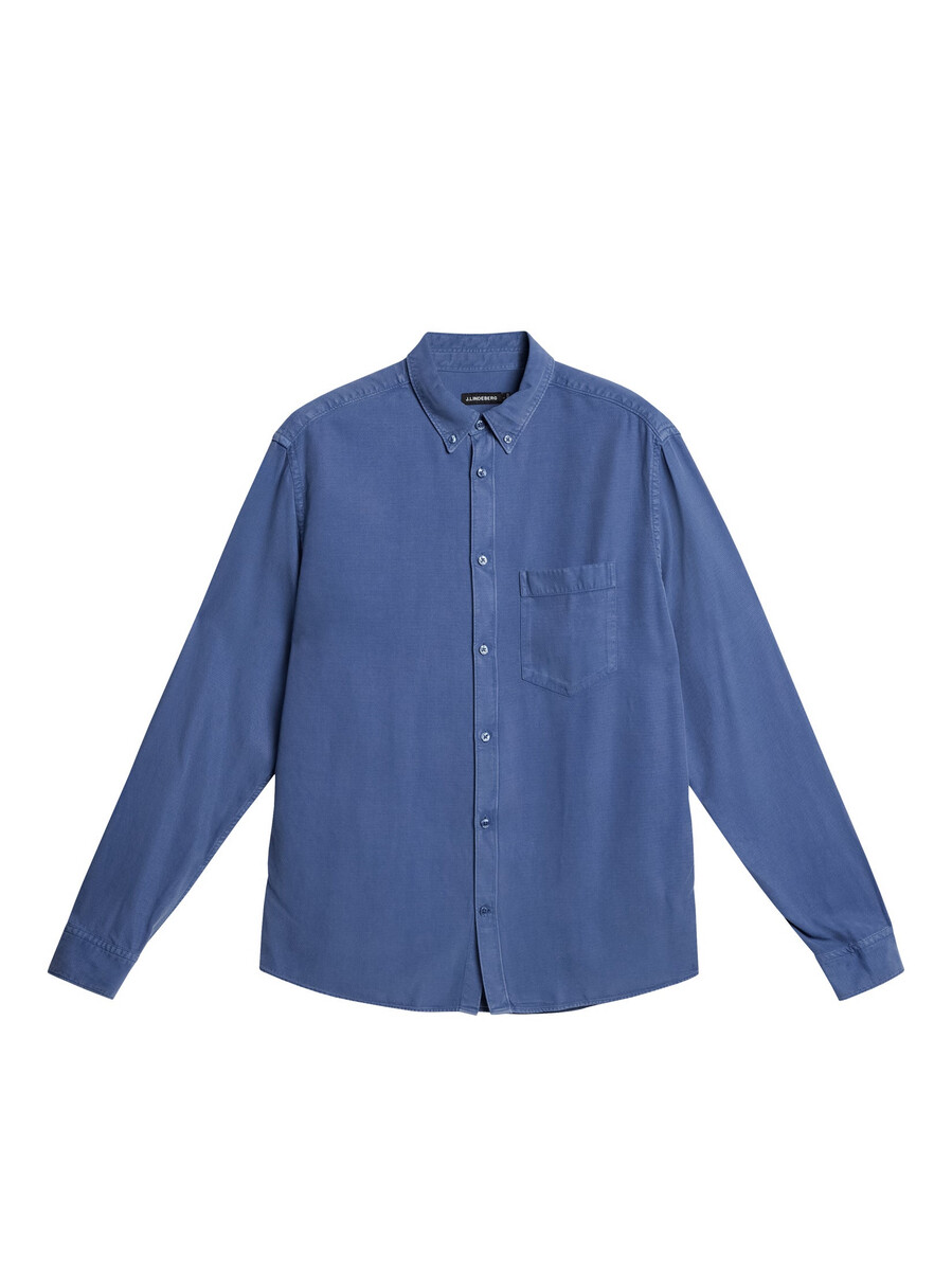 camisa de tencel con estructura de manga larga regular