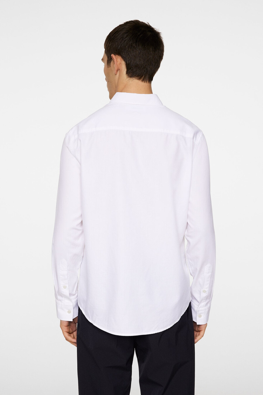 camisa de algodón tencel de manga larga entallada