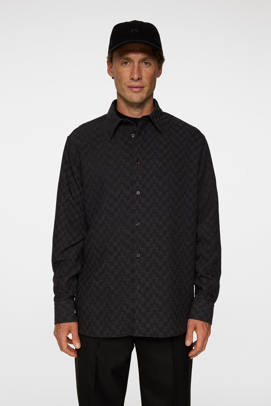 camisa jacquard regular ls
