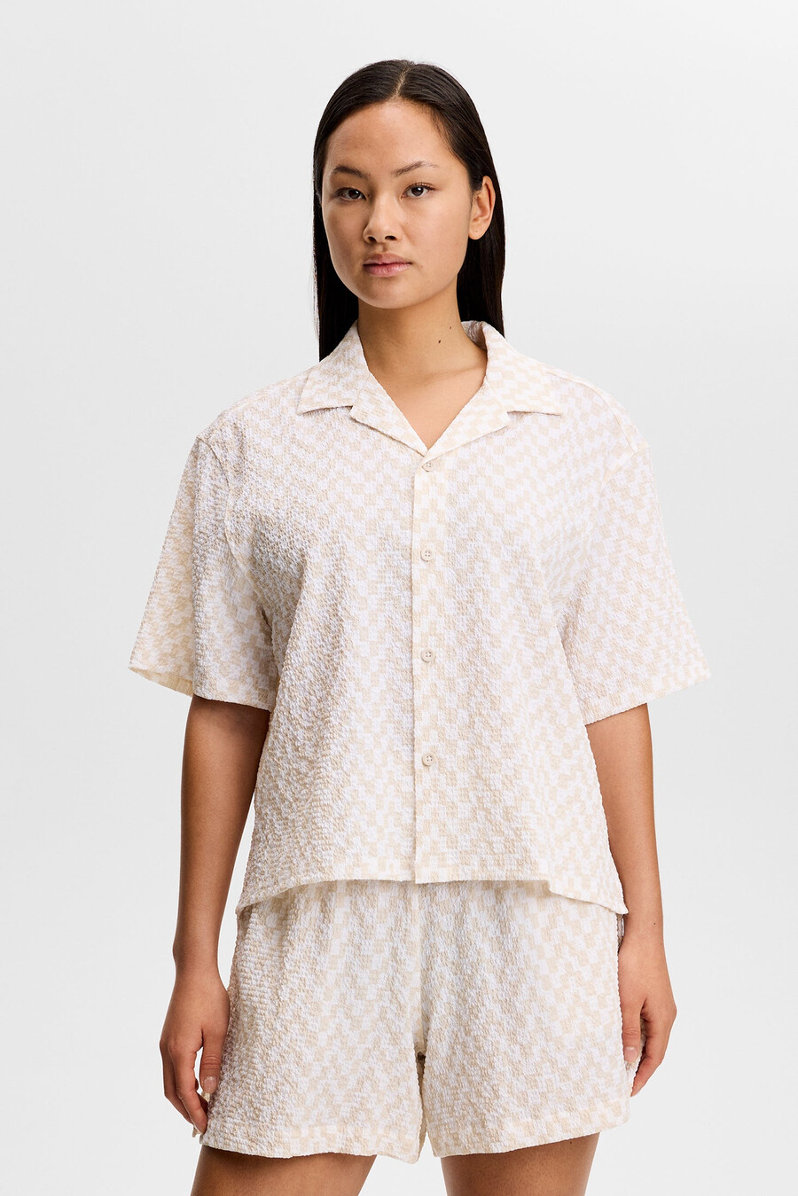 camisa de nailon arrugado liv