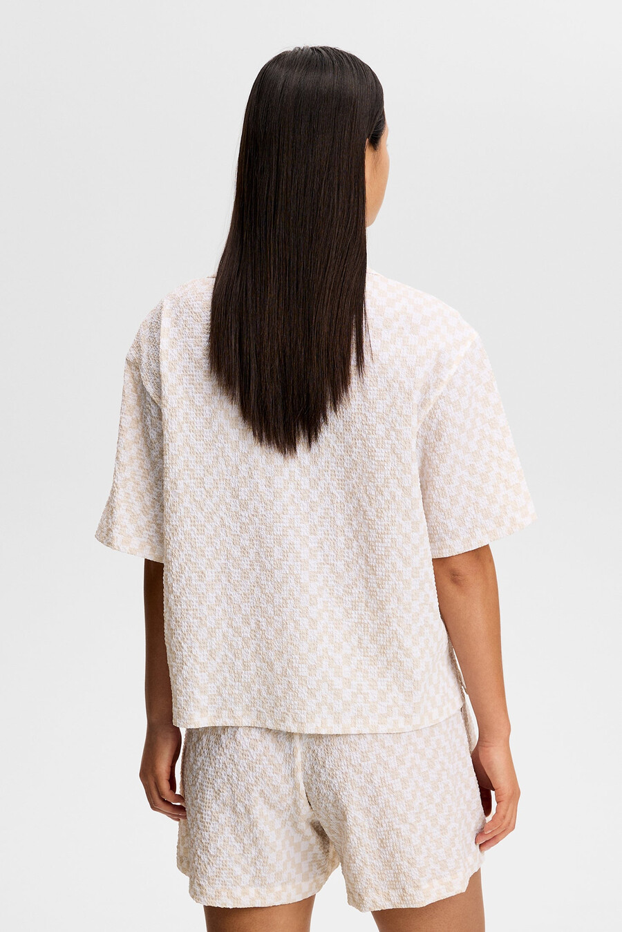 camisa de nailon arrugado liv