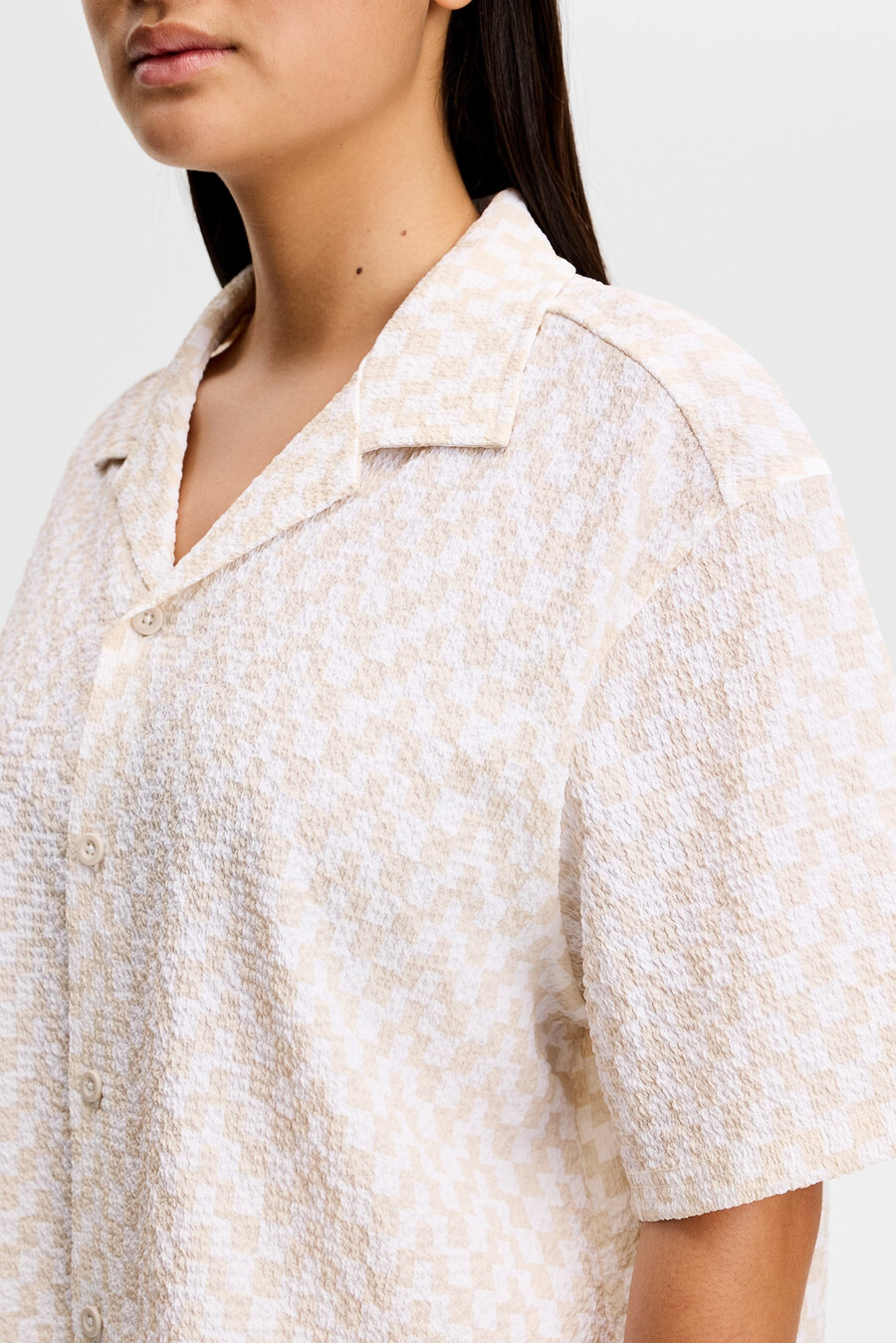 camisa de nailon arrugado liv
