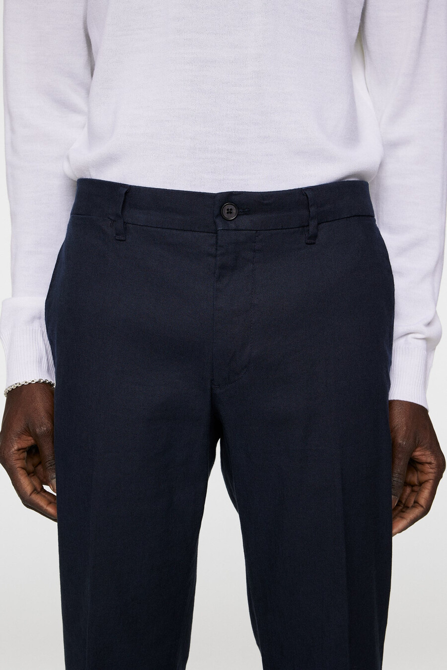pantalones elásticos de lino grant