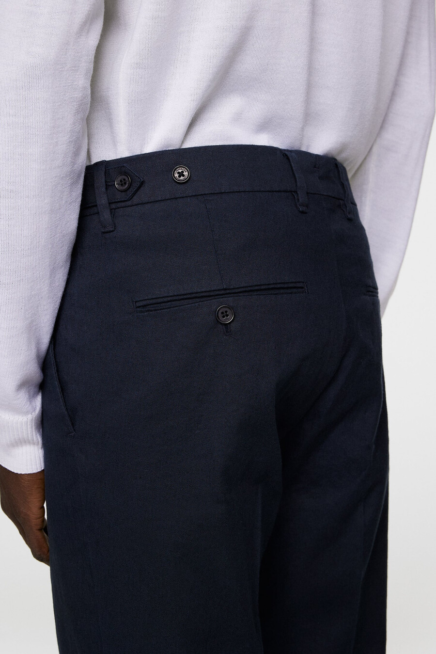 pantalones elásticos de lino grant